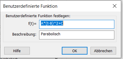 LoggerPro Funktion definieren