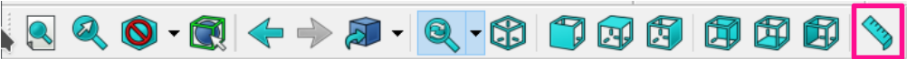 FreeCAD Maßband in der Ansicht Werkzeugleiste