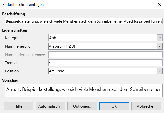 Bildunterschrift Fenster