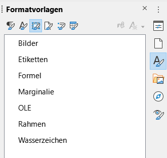 Seitenleiste Rahmenvorlagen