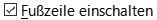 Fußzeile einschalten