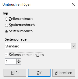 Manueller Umbruch Fenster
