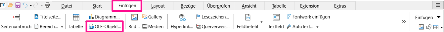 OLE-Objekt einfügen