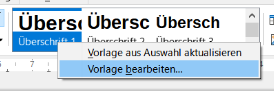 Writer Überschrift bearbeiten