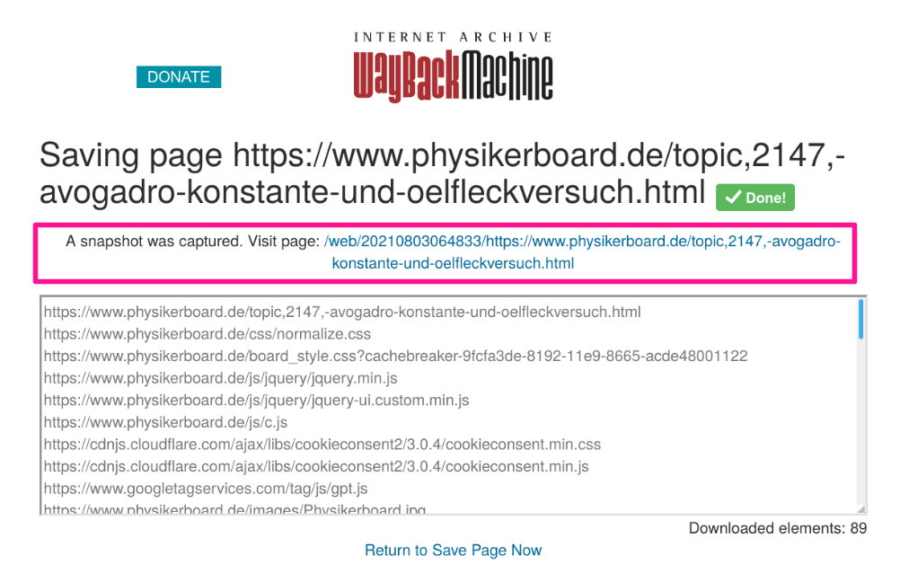 Internet Archive saved page
